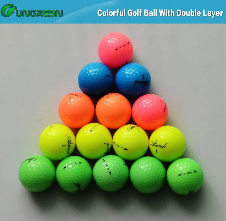 12 pcs/set Two Layer Colorful Large Golf Ball Golf Practice Ball for Golfer Kids Toy Ball for