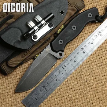 

DICORIA straight knife D2 blade G10 handle fixed blade KYDEX Sheath tactical camping hunting outdoors survival knives EDE tool