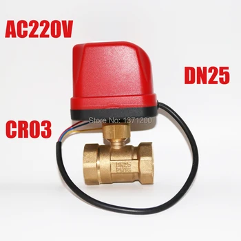 

CWX-50K DN25 G1" quick installation Motorized ball valve for HVAC / fan coil , AC220V CR03 3 wires control Electric ball valve