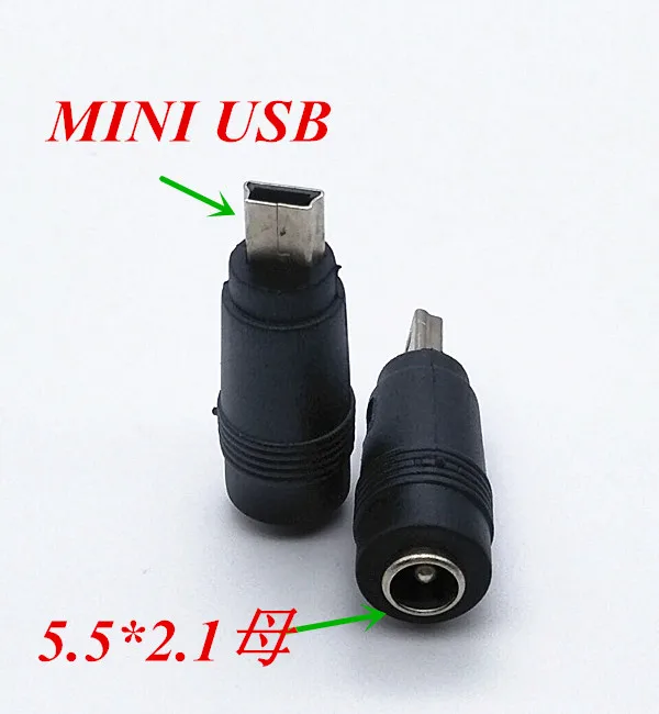 

5.5*2.1 mm Jack To Mini USB Male DC Power Adapter Connector for GPS MP3 Speaker Tachograph and Other