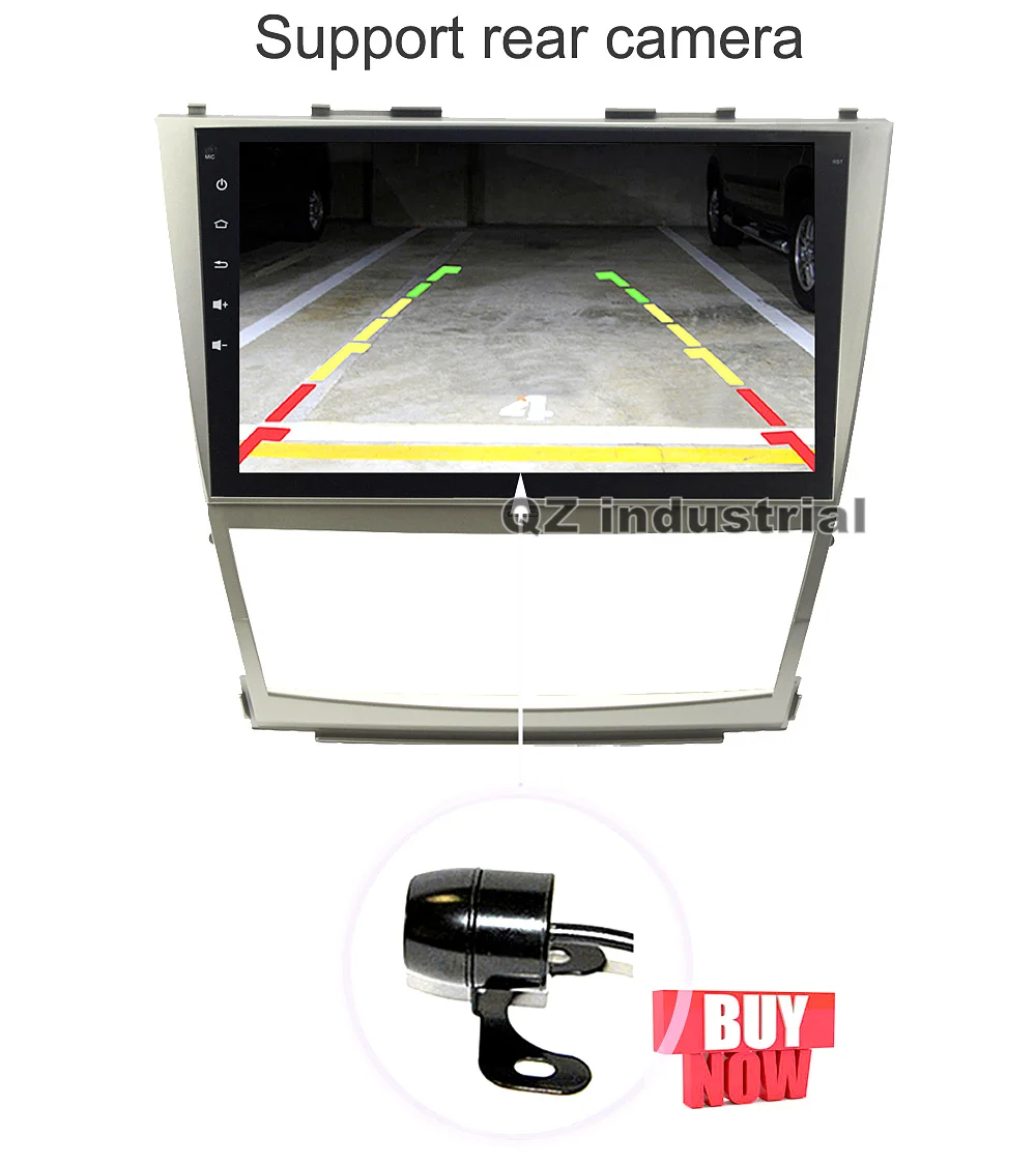 Top QZ industrial HD 10.1inch Android 8.1 T3 for Toyota Camry 40 2006-2011 car dvd player with GPS 4G WIFI RDS Radio Stereo Navi Map 15