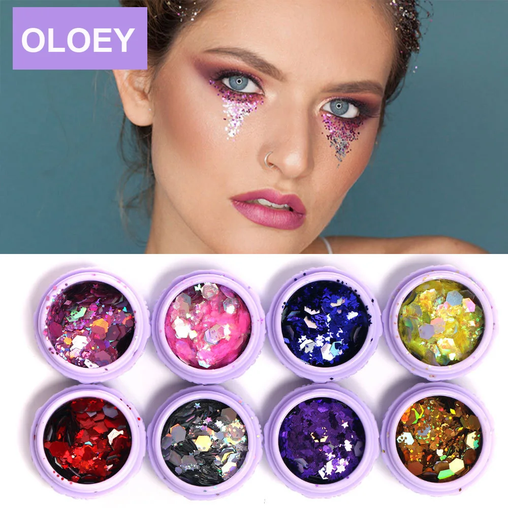 

hot sale 8 color Magic Mirror Chameleon Glitter Nail Flakes Sequins Powder Gold Silver Red Irregular Paillette Manicure Nail Dec