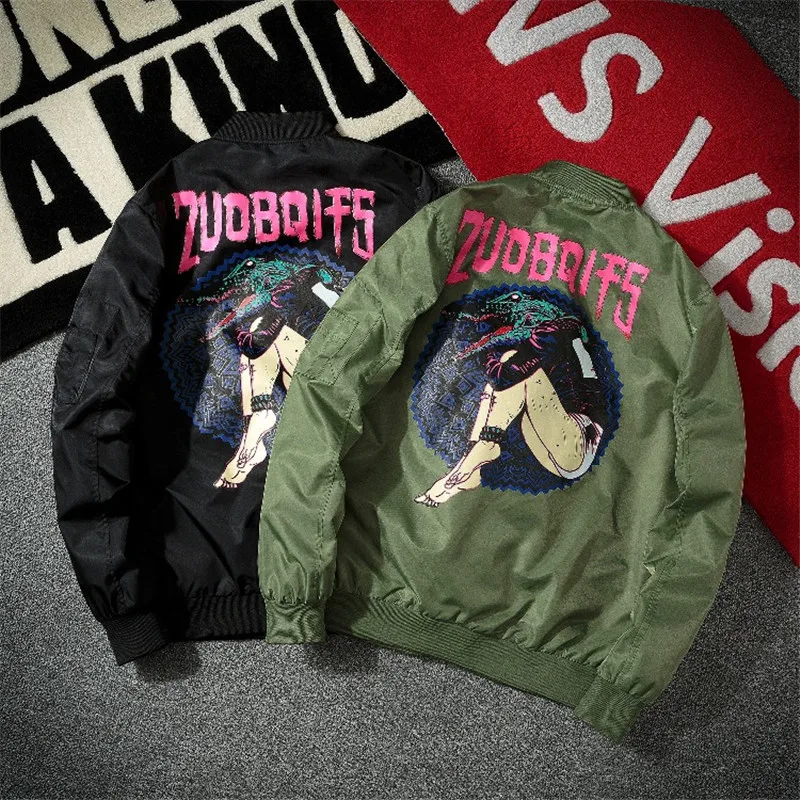 Bomber Jacket Men New Fashion print Baseball Jacket Casual Zipper Jacket Windbreaker Coat Hip Hop Streetwear 2019 Autumn New Bomber Jacket Men New Fashion print Baseball Jacket Casual Zipper Jacket Windbreaker Coat Hip Hop Streetwear 2019 Autumn New
