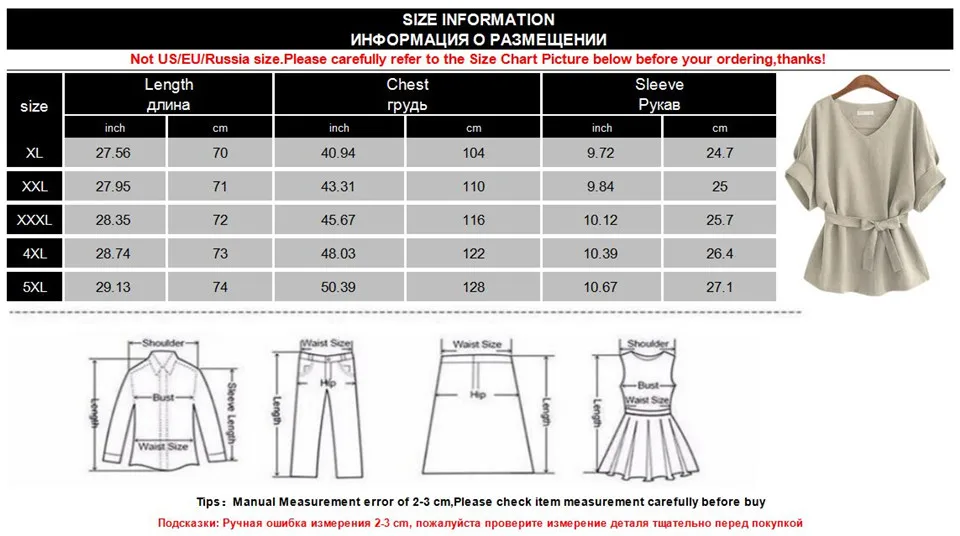 Новинка, топы плюс размера, женская блузка, рубашки, льняная туника, женский летний топ с v-образным вырезом и большим бантом, короткий рукав, свободный женский топ, Женский Топ, 5XL