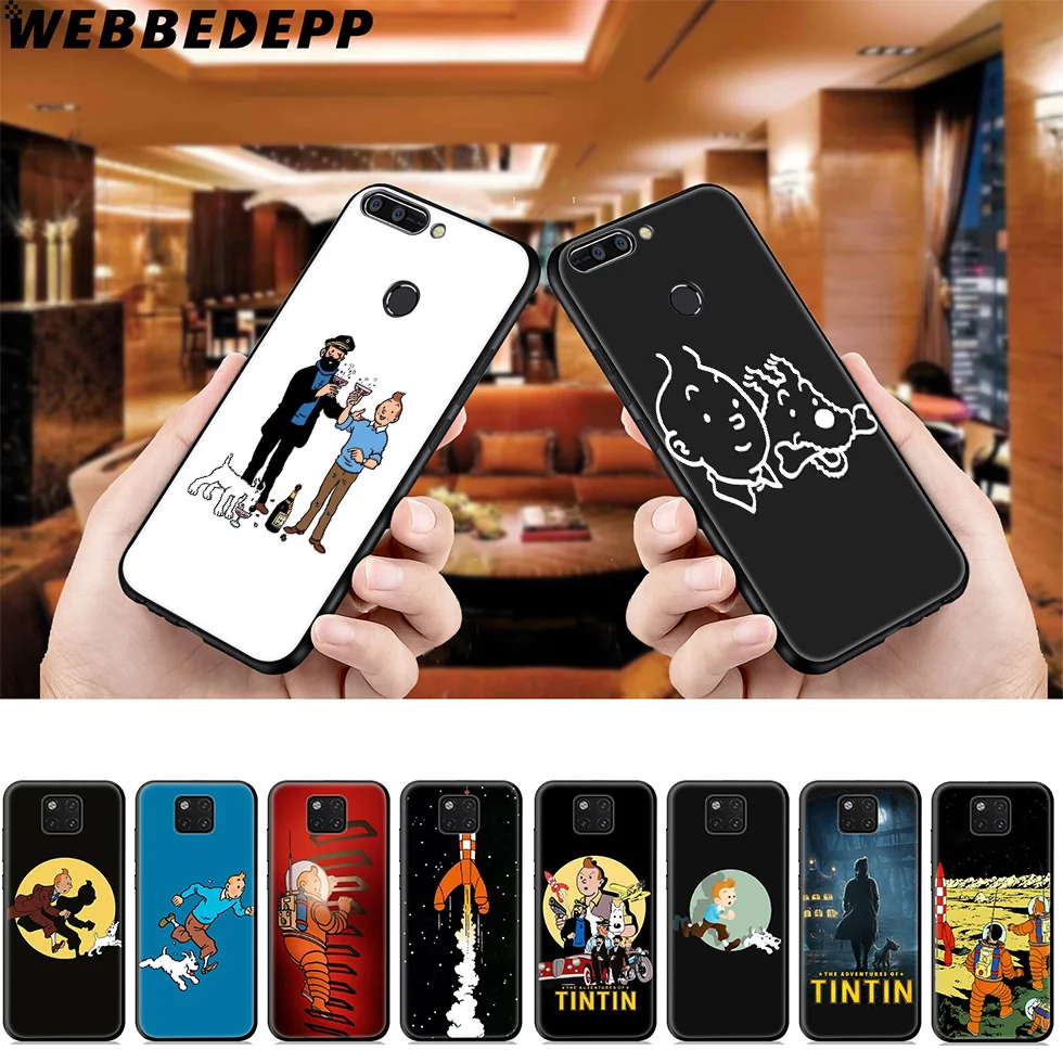 Мягкий чехол Adventures of Tintin для Huawei Mate Honor 20 6A 7A 7C 7X 8 9 9X 10 View Lite Pro 30 |