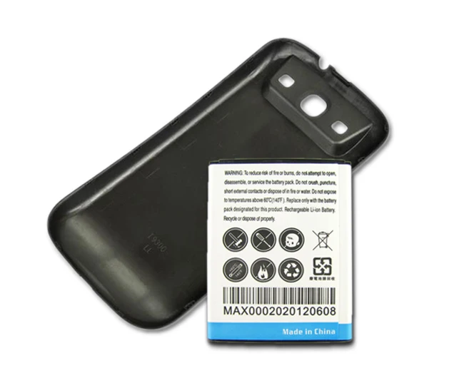 Увеличенный перезаряжаемый аккумулятор 4500 мАч для Samsung Galaxy S3 i9300 с задним чехлом +