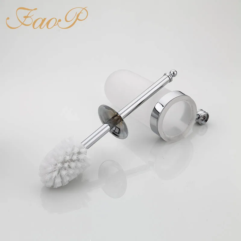 FAOP Cover roll Toilet Brush Holders Paper Holders Bath Hardware Sets Bath Brushed Antique brass Single Toothbrush Holders