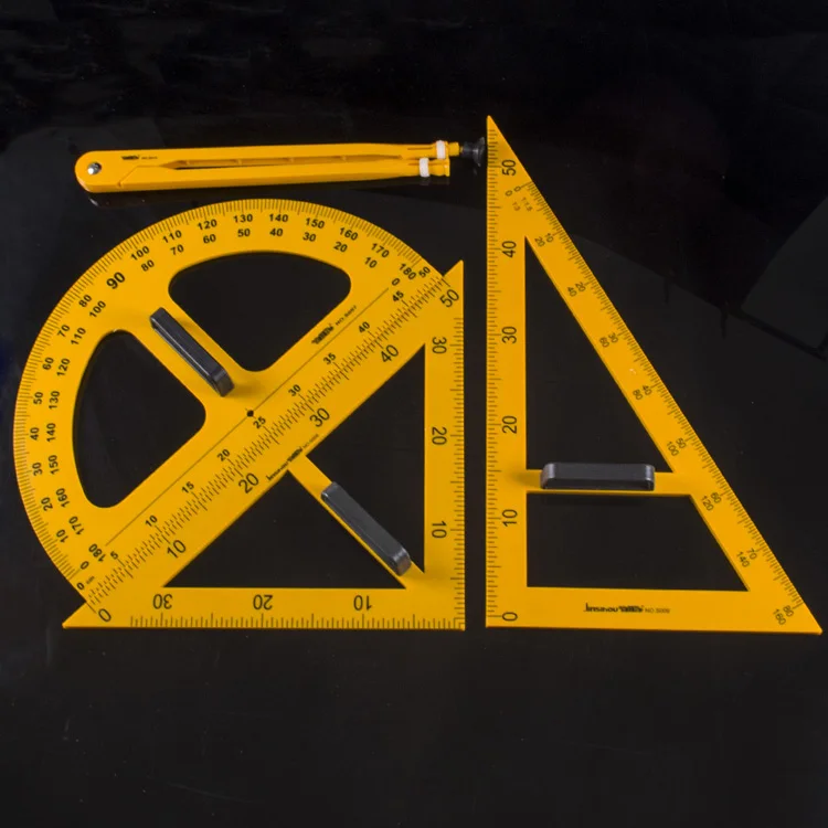 

triangle board protractor and compasses teaching equipment set math teaching drawing blackboard ues