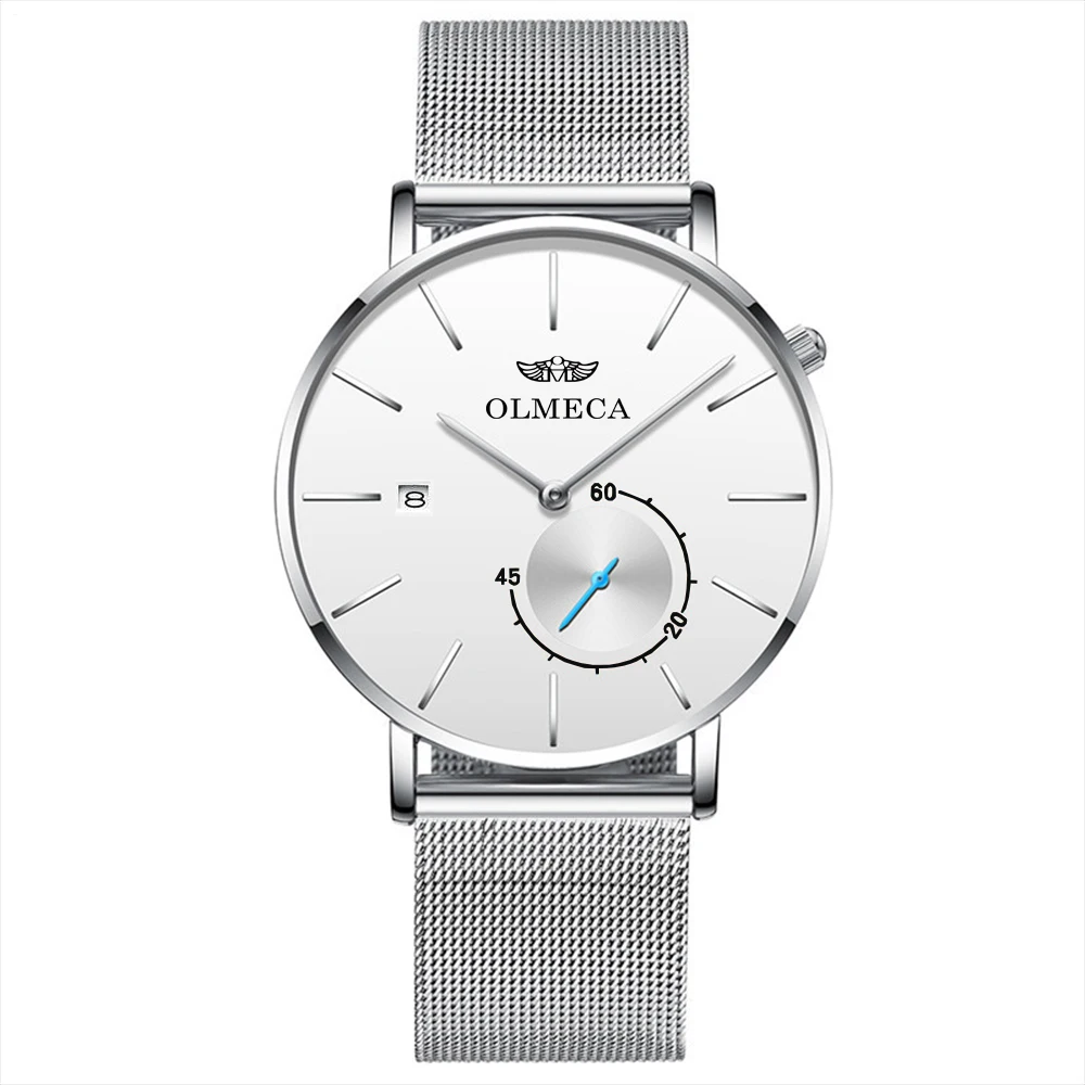 OLMECA high quality authentic men and women luxury trend watch ultra-thin mesh belt quartz watch free postage OLMECA high quality authentic men and women luxury trend watch ultra-thin mesh belt quartz watch free postage