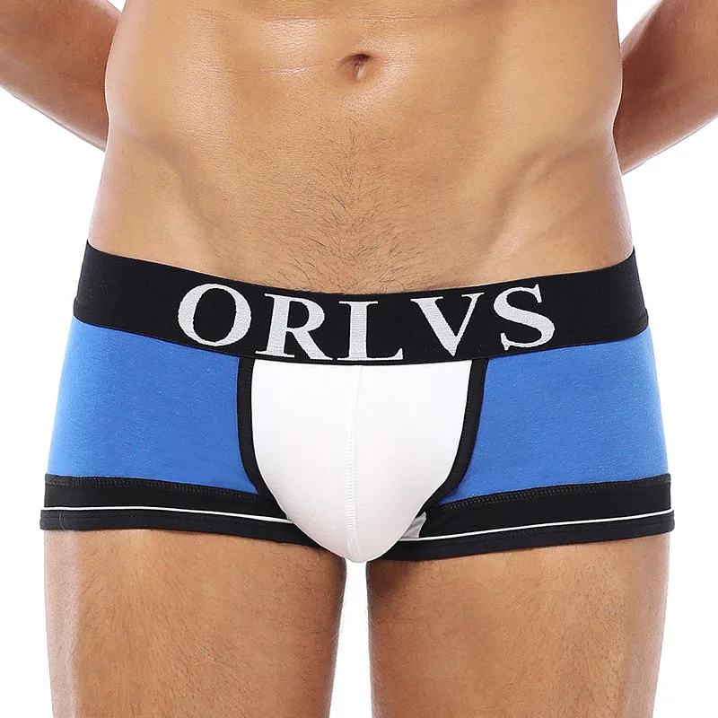 ORLVS мягкое Мужское нижнее белье cueca masculina сексуальное хлопковое боксеры четыре