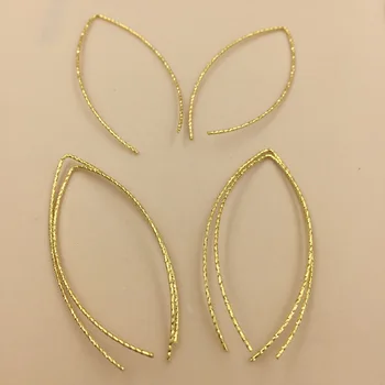 

SEA MEW 100PCS 0.8*20*44mm Oval Shape Copper Ear Hook Raw Brass Pins Earrings Accessories For Jewelry Making
