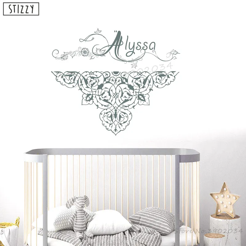 Stizzy Wall Decal Bohemian Mandala Flower S Name Sticker Stizzy Wall Decal Bohemian Mandala