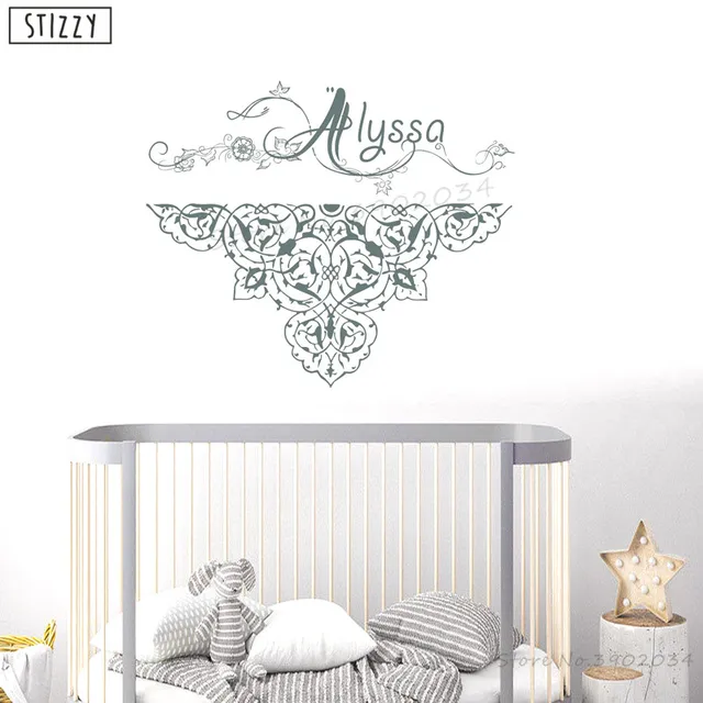 Stizzy Wall Decal Bohemian Mandala Flower S Name Sticker Stizzy Wall Decal Bohemian Mandala Flower S Name Sticker Nursery Art Personalized Custom Home Decor
