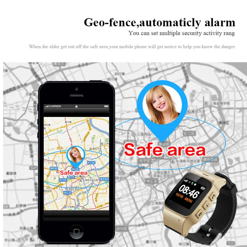 2018 D99 Elderly Smart Watch Anti-lost SOS Wifi GPS LBS Tracking Sim Card Waterproof Smartwatch Gps Tracking Watch For Adult