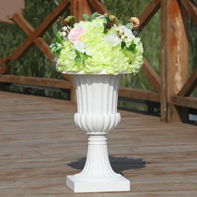 New road lead simulation flower ball wedding supplies wedding scene layout silk flower T stage Roman column decoration flower - Color: H