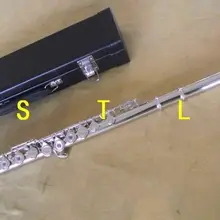 Расширенная Серебряная пластина 16 открытый Флейта с отверстиями c Ключ