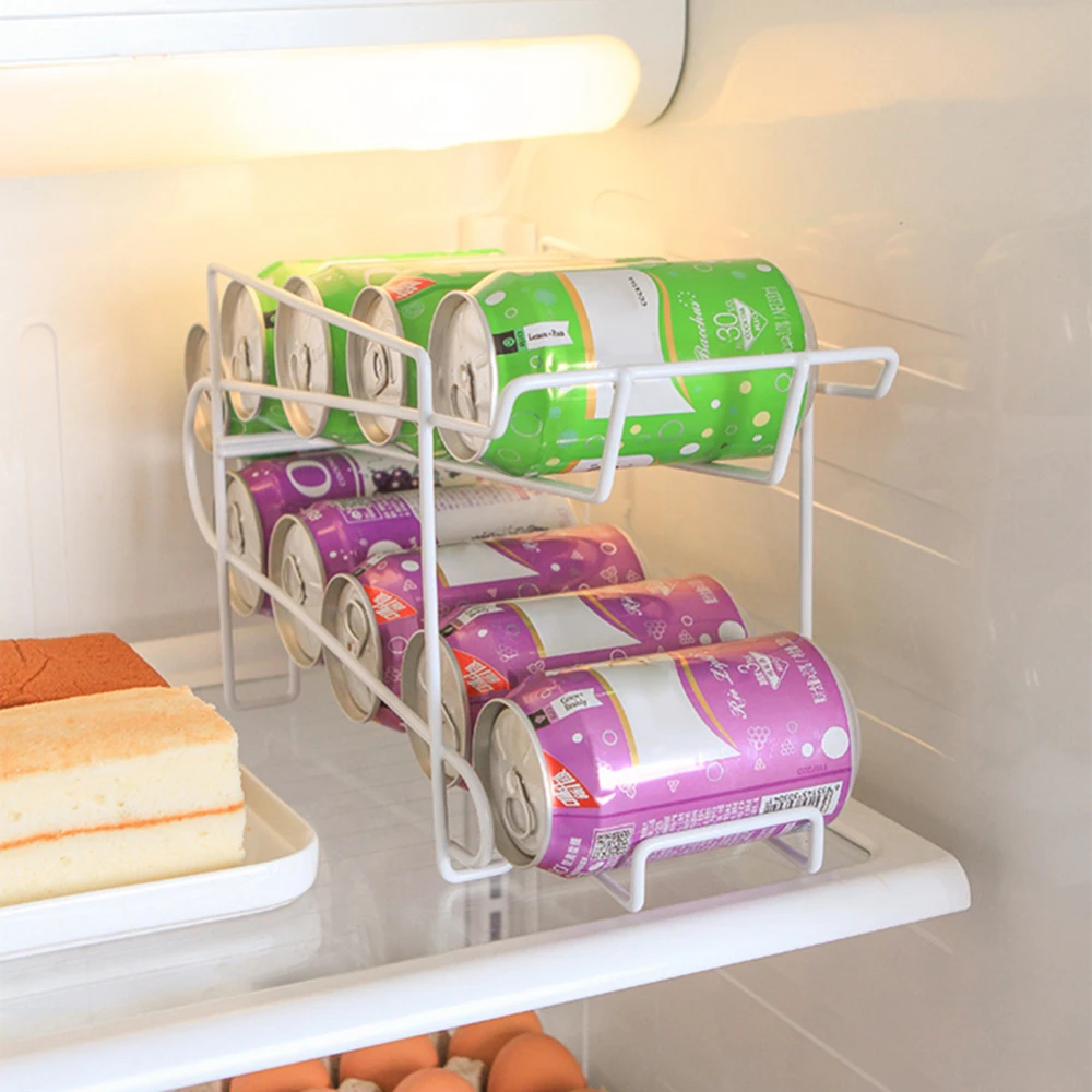 

32X18X14cm Double-layer Beer Soda Can 10 Storage Box Fridge Drink Bottle Organizer