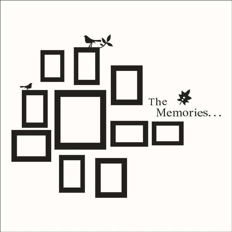 Фоторамка THE MEMORIES Наклейка Настенная с птицей Виниловая наклейка для спальни