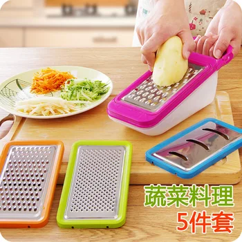 

Stainless Steel Multipurpose Planer Kitchen Wire Cutter Multifunctional Wiper Slicer Multi-function Wire Planer 5 pieces of set