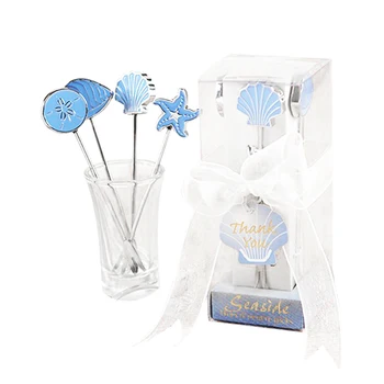 

Wedding supplies wedding gift blue ocean romantic fruit fork 4 stainless steel small gifts 100set