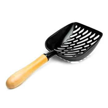 

Premium Large Cat Litter Scoop Non Stick Plated Steel Cat Litter Shovel Jumbo Sifter with Deep Shovel Rubber Handle