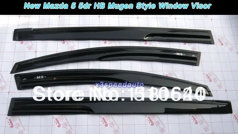 

Mugen Style Window Visor Fit For 2005~2010 06 07 08 09 Mazda 5 5dr