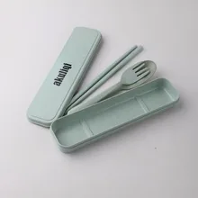 Подарка промотирования настраиваемый рекламный свадебный подарок бледно-желтая посуда набор палочек для еды, ложки, вилки, изготовленные на заказ свадебные принадлежности