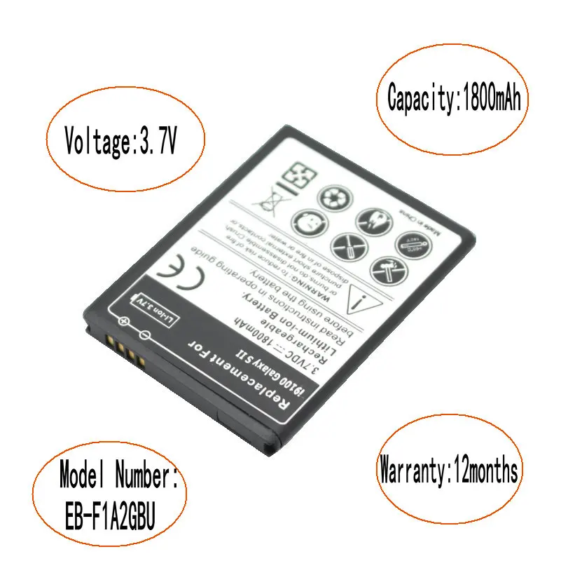 Аккумулятор и зарядное устройство для Samsung Galaxy S2 II I9100 1800 i9100g i9103 i9105 i9050 I9108 i9188 2x9100