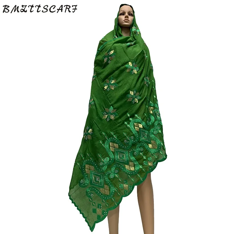 Африканский женский хлопковый шарф emrbodery мусульманские женские шарфы для шалей - Цвет: EC046-5