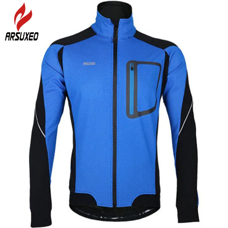 

ARSUXEO Cycling Jacket 2017 Men Thermal Warm Up MTB Bike Bicycle Motocross Downhill Windproof Waterproof Jackets Clothing 141414