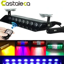 Castaleca telecomando 9LED Dello Stroboscopio Di Emergenza spia per Polizia rimodellare led Lampeggiante della lampada bianco rosso giallo blu