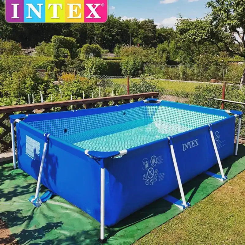  Intex Above Ground Rectangular Swimming Pools with Simple Decor