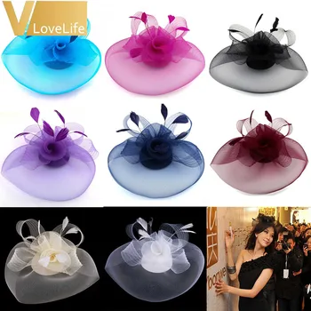 

Fashion Wedding Holiday Fascinator Cocktail Hat For Women French Veiling Hair Headband Vintage Fashion Lady Party Accessory