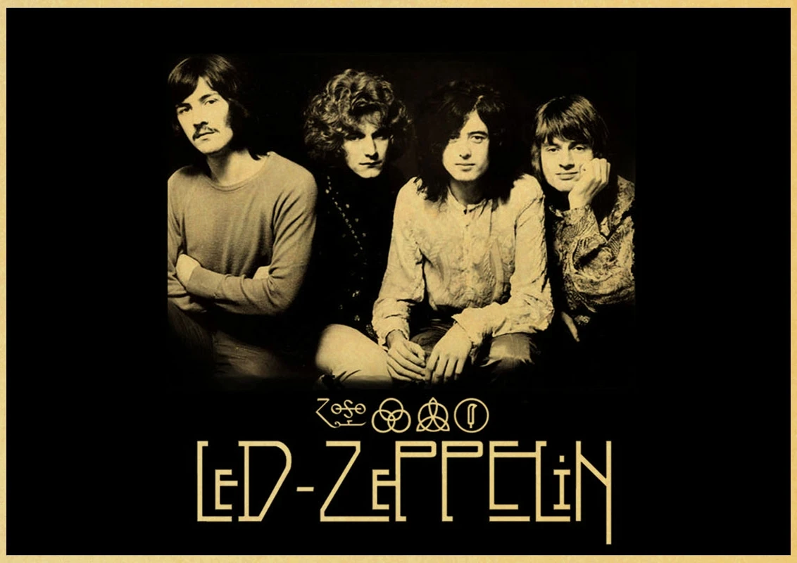 Британский рок-группа Led Zeppelin ретро постер ВИНТАЖНЫЙ ПЛАКАТ настенный Декор для дома Бар Кафе ядро декоративная живопись - Цвет: A013