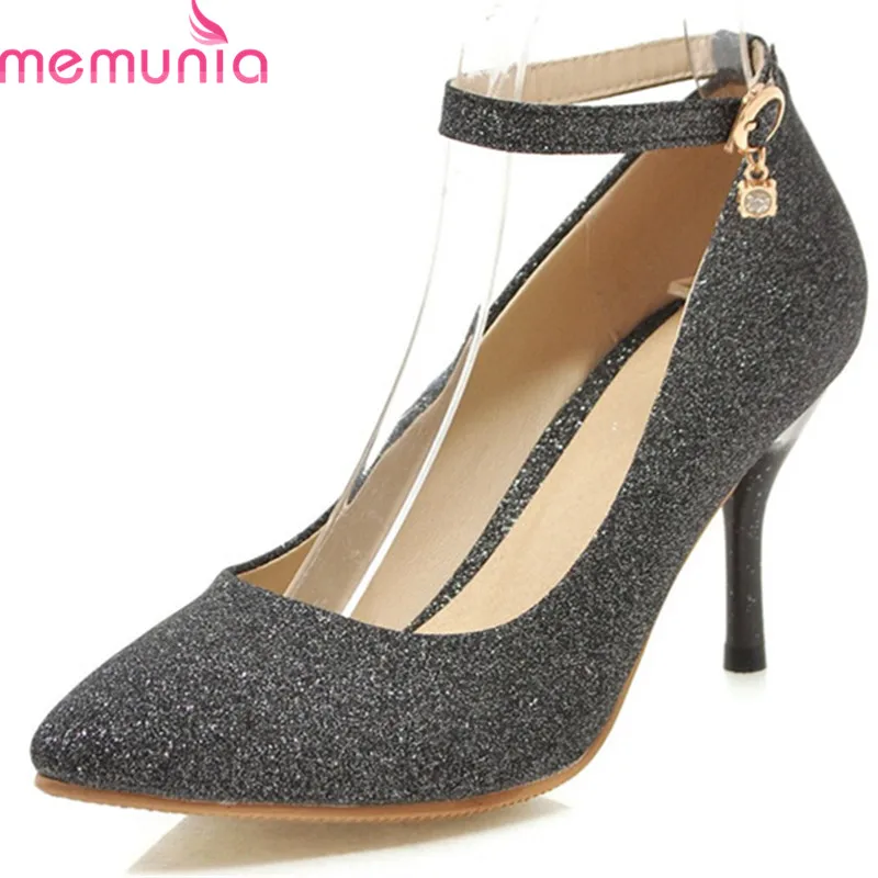 

MEMUNIA 2019 wholesale plus size 45 women pumps sexy thin high heels shoes ladies pointed toe elegant party wedding shoes woman