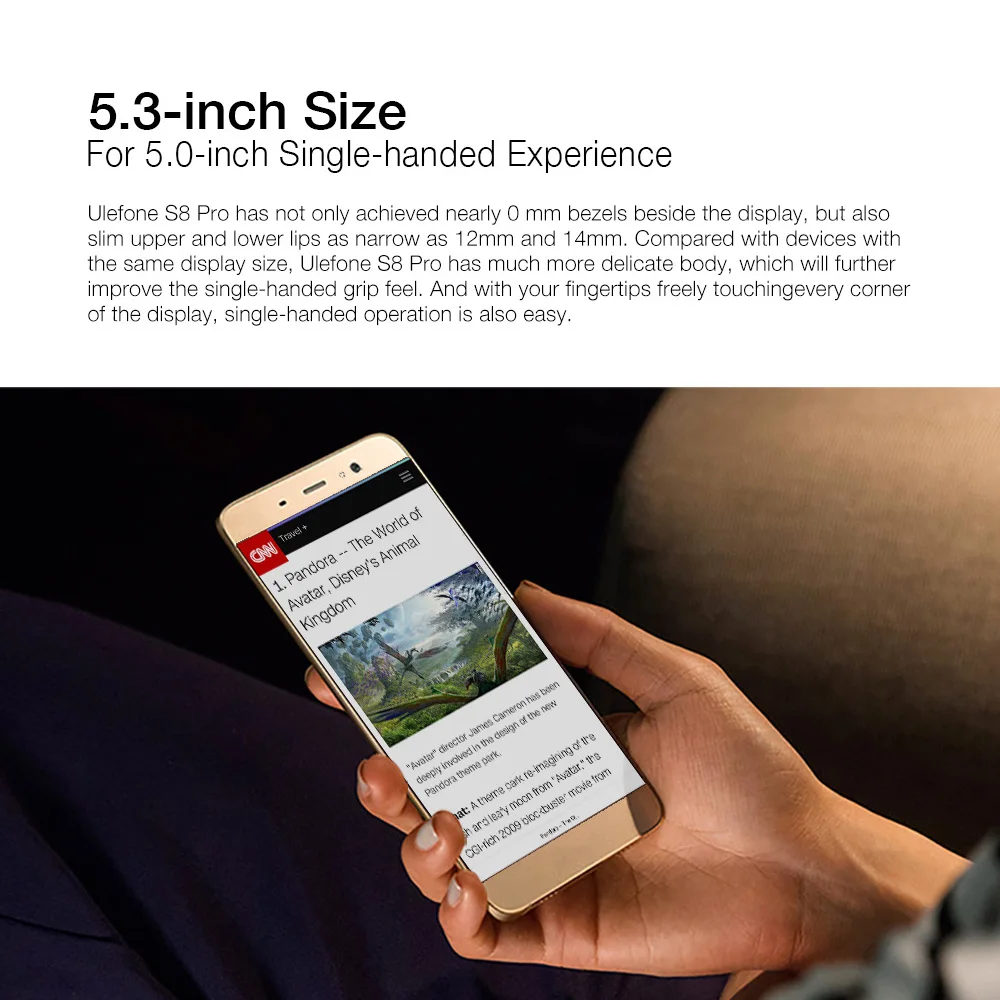 Ulefone S8 Pro 5,3 дюймовый мобильный телефон HD MTK6737 четырехъядерный Android 7,0 2 ГБ+ 16 Гб отпечатков пальцев 4G смартфон