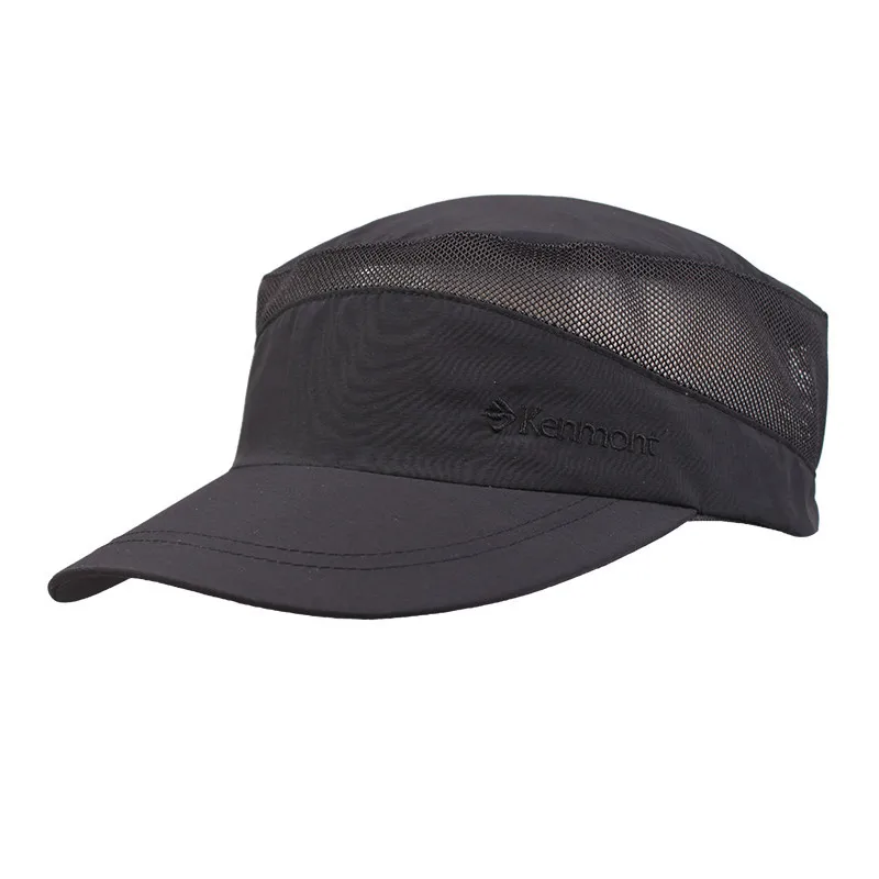 

Kenmont Summer Spring Autumn Men Solid Color Sport Visor Sun Protection Army Military Outdoor Baseball Caps Gift Black Gray3005