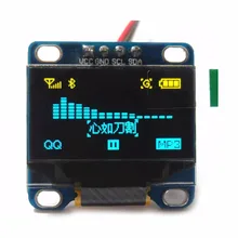 0,9" дюймовый желтый и синий I2C IIC Серийный O светодиодный ЖК-дисплей светодиодный Дисплей модуль для Arduino 51 MSP420 STIM32 SCR FZ1113