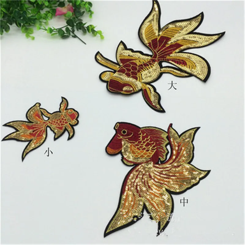 

Fish Embroidered Patches Iron-on Sewing for Clothes Applique Diy Accessory Suppliers Sticker Lace Neckline collar
