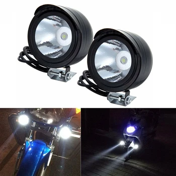 

Front Motorcycle headlight Head Lamp LED 12-80V Shell 500LM 2pcs Spot light