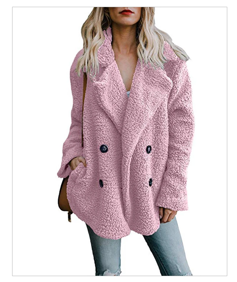 Warm Winter Coat Women Faux Fur Fleece Jacket Casual Woman Long Sleeve Overcoat Fourrure Femme 2018 Plus Size Coats And Jackets (11)
