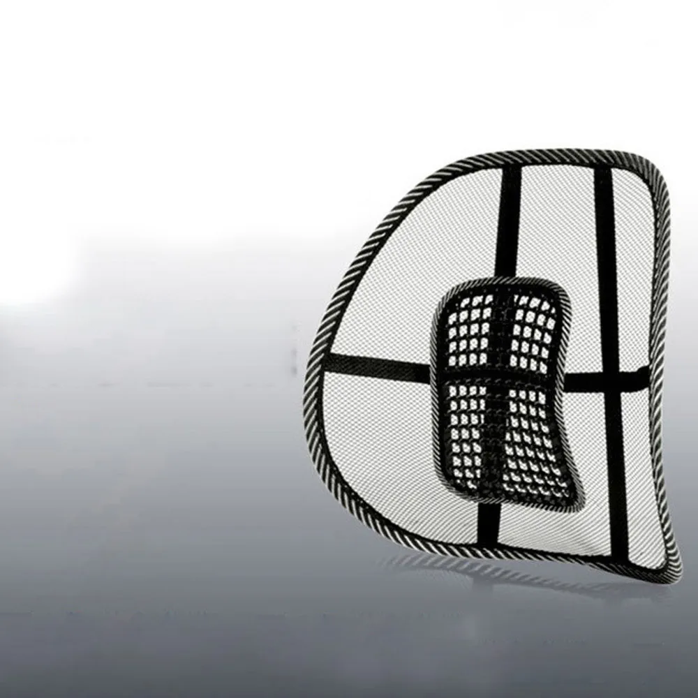 

Car Styling Universal Cars Accessories Black Mesh Lumbar Back Brace Support Office Home Car Seat Chair Cushion Seat Supports