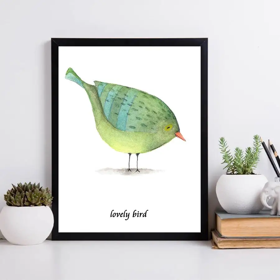

Nordic Art Minimalist Animals Birds Canvas Posters Prints Wall Picture Painting for Kids Room Living Room Home Decor Unframed