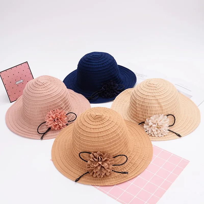 

Leisure Fashion Korean Striped Flower Sunshade Foldable Sunscreen Women Beach Hat Summer Cap Dropshippin