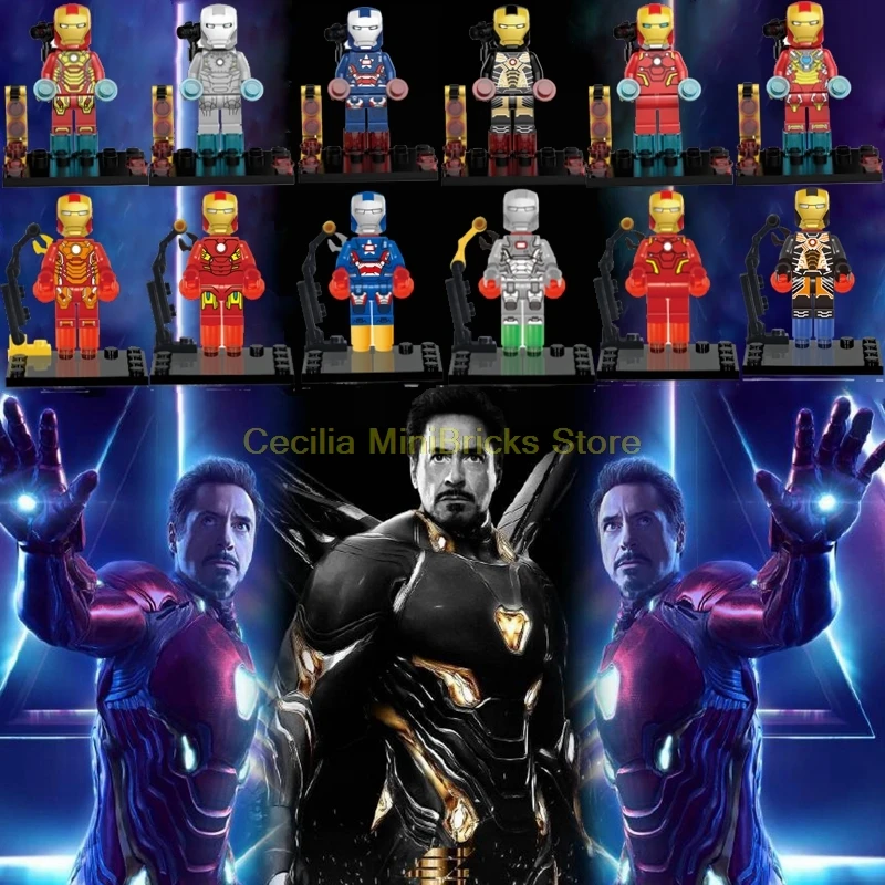 

Iron Man Tony Legoing Avengers Endgame Marvel Super Hero Figure Pepper Potts Ironman Building Blocks legoing Toys For Children