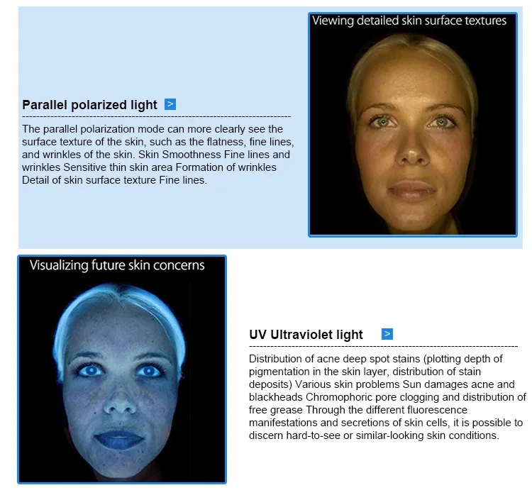 Facial skin analyzer spa salon use skin tester