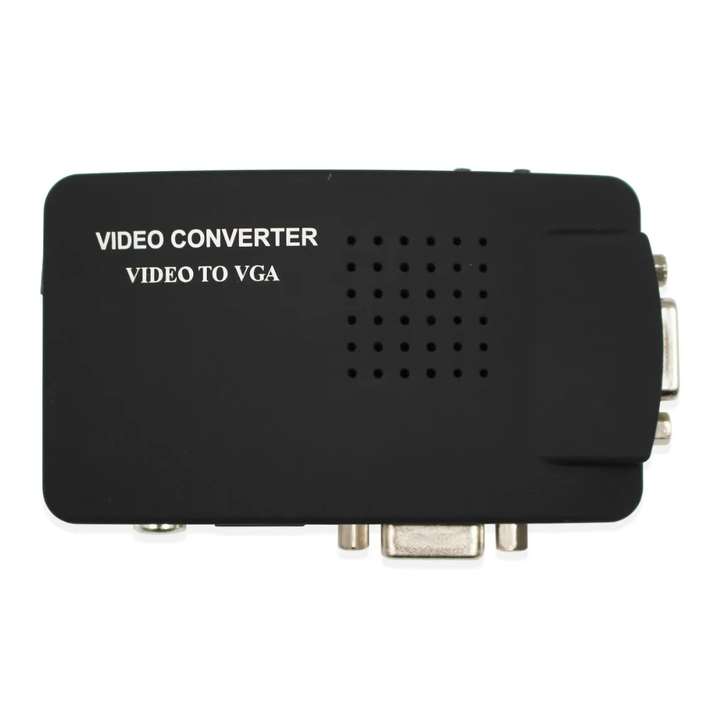 Преобразователь AV RCA в VGA Композитный S видео сигнальный адаптер с поддержкой 3D