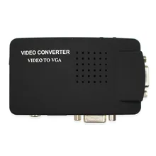 AV RCA для VGA конвертер Композитный S-video сигнал адаптер Поддержка 3D с VGA петля для монитора компьютера STB DVR