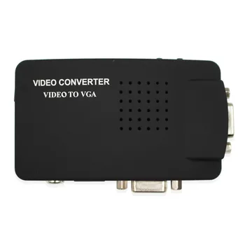 

AV RCA to VGA Converter Composite S-video Signal Adapter Support 3D with VGA Loop for Monitor Computer STB DVR