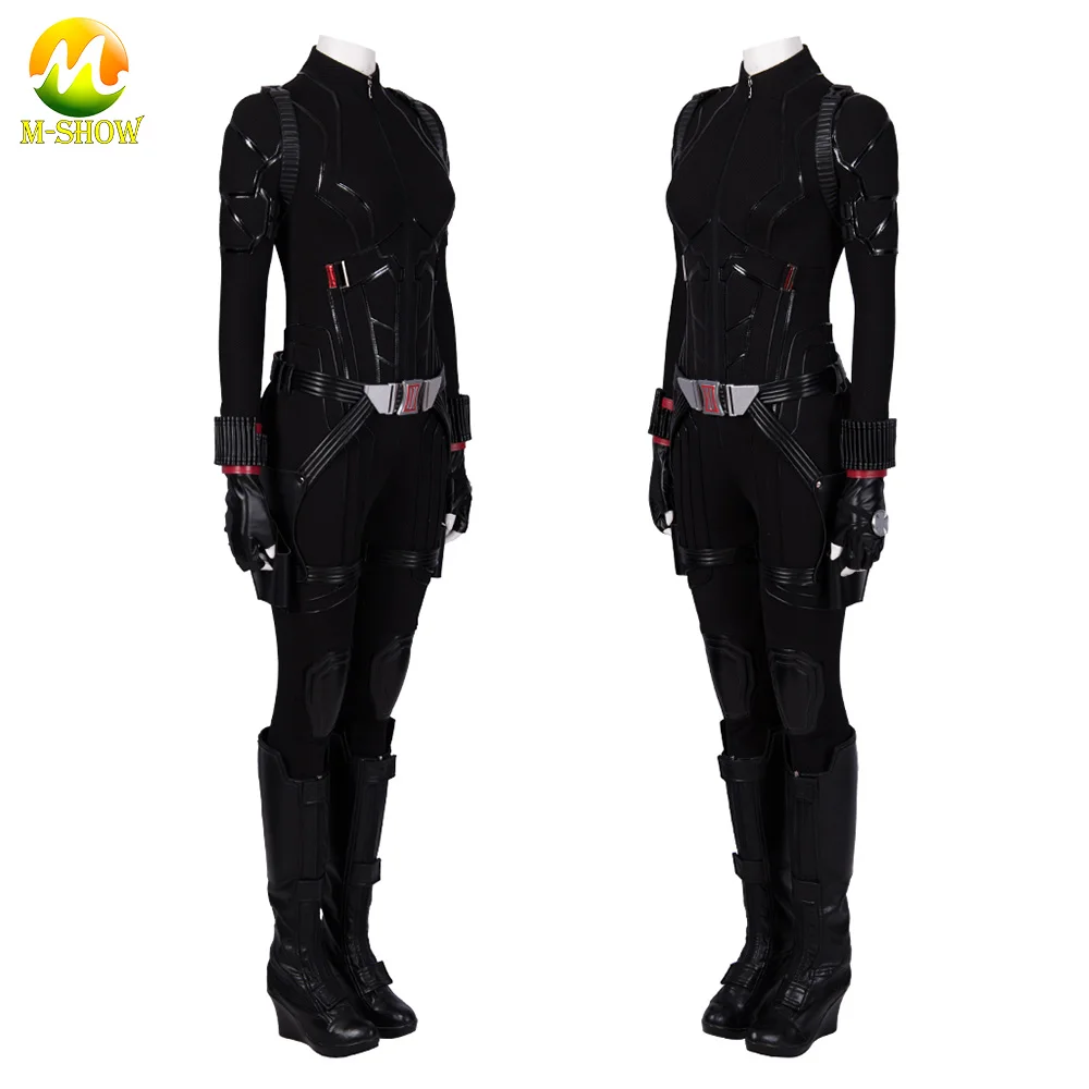 2019 Avengers Endgame Black Widow Cosplay Costume Avengers 4 Natasha Romanof Outfit Jumpsuit Halloween Party Custum Made